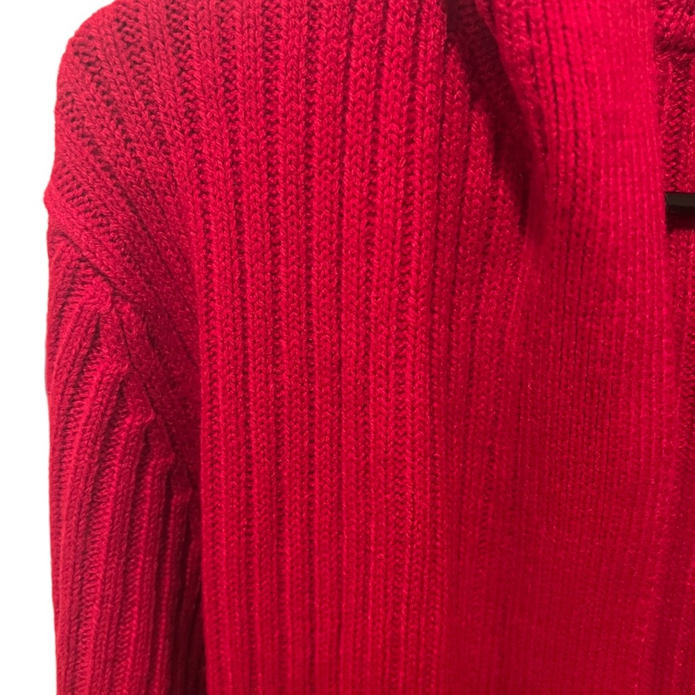 Vibrant Red Cardigan in Size Large